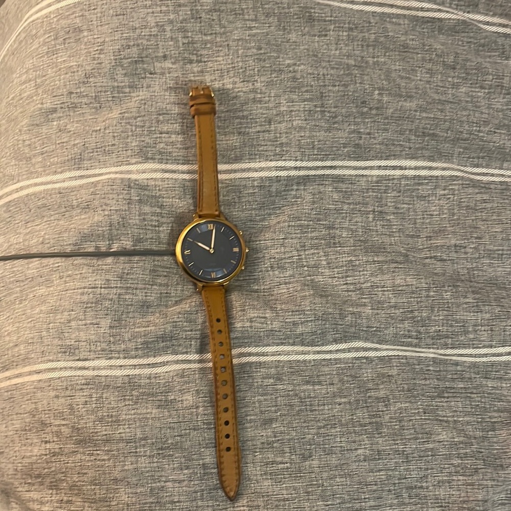 Hybrid Smartwatch HR Monroe Leather Gold